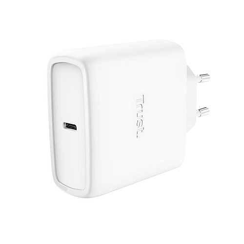 Зарядний пристрій мережевий Trust Maxo 65Вт, GaN, USB-C PD/PPS, білий