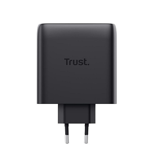 Зарядний пристрій мережевий Trust Maxo 100Вт, GaN, 2xUSB-C ,PD/PPS, чорний