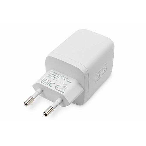 Зарядное устройство DIGITUS 2хUSB-C, 65W, GaN