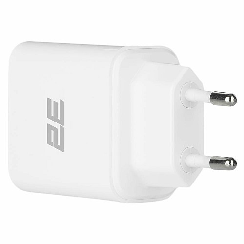 Зарядний пристрій мережевий 2E 20Вт USB-C PD, білий
