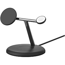 Зарядний пристрій бездротовий Belkin 3в1 Magnetic Adjustable Pad Qi2 15Вт, чорний