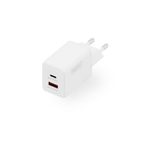Зарядний пристрій DIGITUS GaN 1хUSB-C, 1хUSB-A, 45W