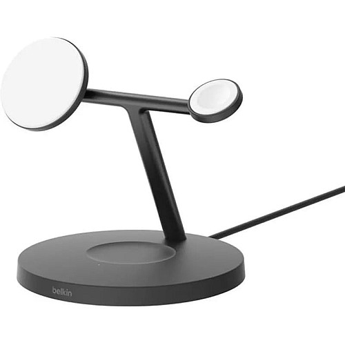 Зарядний пристрій бездротовий Belkin 3в1 Magnetic Pad Qi2 15Вт, чорний