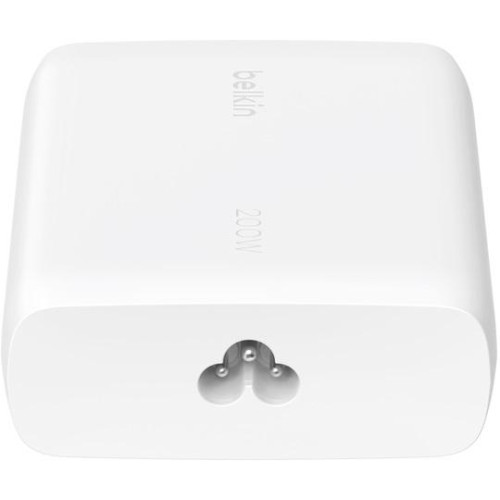 Зарядний пристрій мережевий Belkin 200Вт 4хUSB-С GAN PD PPS, білий