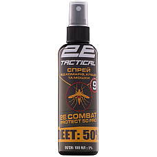 Спрей від комарів, кліщів та мошок 2E Combat Protect 50 Pro, 100 мл