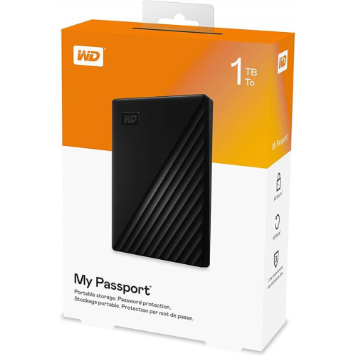 Портативний жорсткий диск WD 1TB USB 3.2 Gen 1 My Passport Чорний