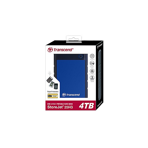 Портативний жорсткий диск Transcend 4TB USB 3.1 StoreJet 25H3 Синій