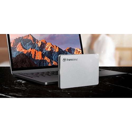 Портативный жесткий диск Transcend 1TB USB 3.1 Type-C StoreJet 25C3S Серебряный