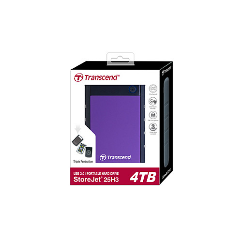 Портативний жорсткий диск Transcend 4TB USB 3.1 StoreJet 25H3 Фіолетовий