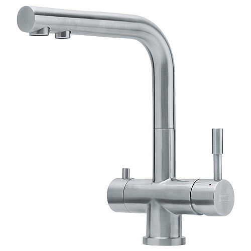 Змішувач для кухні Franke Atlas Clear Water, довж.виливу - 214мм, поворотний, 1+1фільтр, нерж