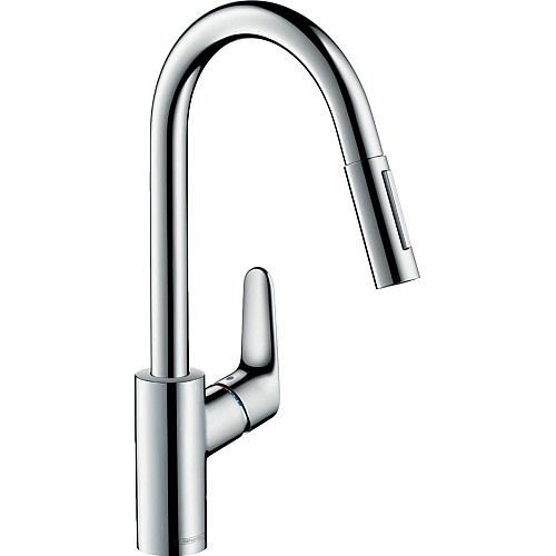 Смеситель для кухни Hansgrohe Focus, длина излива - 235мм, вытяжной, 1рычаг, KM240, хром