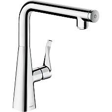 Змішувач для кухні Hansgrohe Metris Select, довж.виливу - 248мм, поворотний, важіль + кнопка, хром