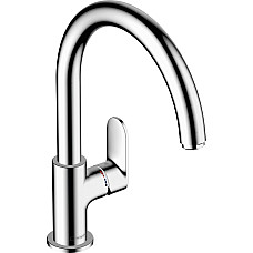 Смеситель для кухни Hansgrohe Vernis Blend M35, длина излива - 221мм, поворотный, 1рычаг, KM260, хром