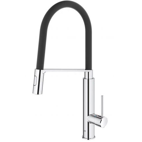 Змішувач для кухні Grohe Concetto, довж.виливу - 235мм, поворотний/гнучкий, 1важіль, хром