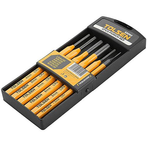 Пробойник круглых отверстий Tolsen Профи, 1.5-8мм, 150мм, кейс, набор 6шт