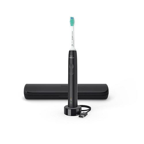 Щетка зубная электр. Philips, Sonicare Gemini 3100, 31т. колив/мин, насадок-1, футляр, черный
