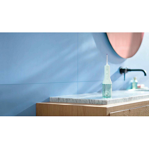 Ирригатор Philips портативный Sonicare Cordless Power Flosser 3000, чехол, 2 насадки, мятный