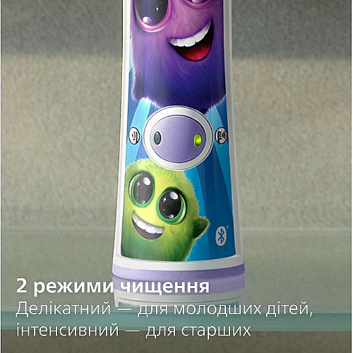 Щетка зубная электр. Philips, Sonicare For Kids, 62т. колив/мин, насадок-2, фиолетовый