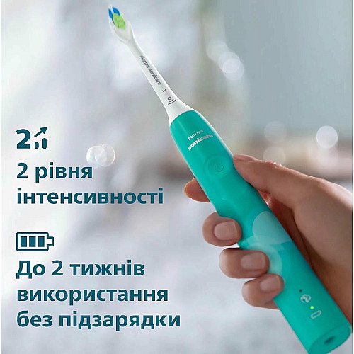 Щетка зубная электр. Philips, Sonicare 4100 Series, 31т. колив/мин, насадок-1, зеленый