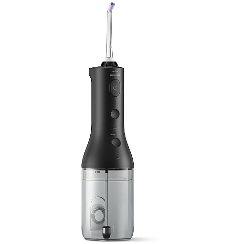 Ирригатор Philips портативный Sonicare Cordless Power Flosser 3000, чаша 250 мл, чехол, 2 насадки, черный