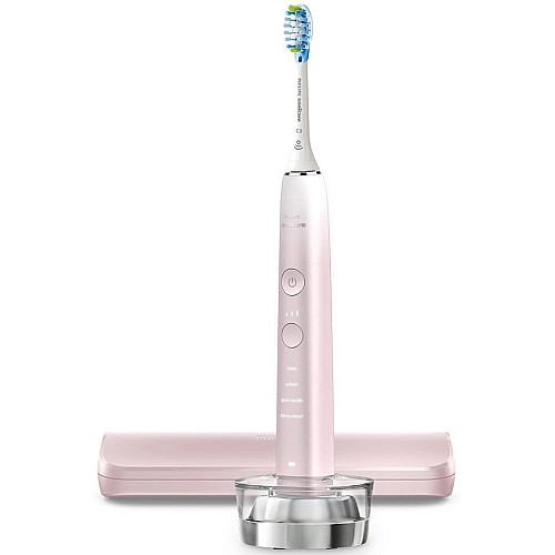Щетка зубная электр. Philips, Sonicare DiamondClean Prestige 9900, 62т. колл/мин, насадок-1, SenseIQ, зарядный чехол, розовый