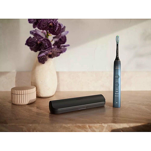 Щетка зубная электр. Philips, Sonicare DiamondClean 9000 Series, 62т. кол/мин, насадок-1, футляр, Bluetooth, черный