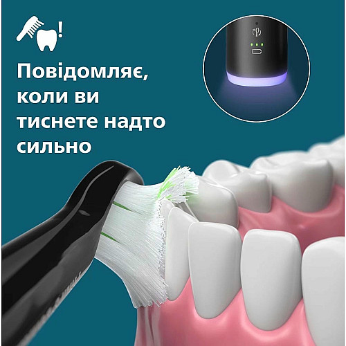 Щетка зубная электр. Philips, Sonicare 7100 Series, 62т. колив/мин, насадок-1, футляр, черный