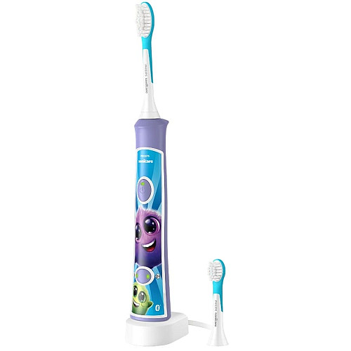 Щетка зубная электр. Philips, Sonicare For Kids, 62т. колив/мин, насадок-2, фиолетовый