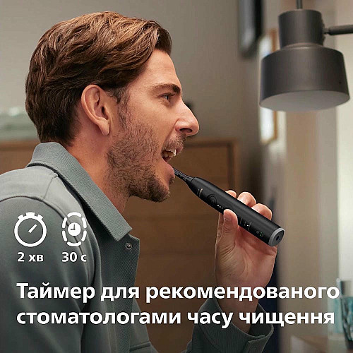 Щетка зубная электр. Philips, Sonicare 7100 Series, 62т. колив/мин, насадок-1, футляр, черный