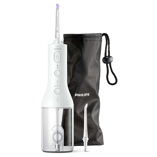 Ирригатор Philips портативный Sonicare Cordless Power Flosser 3000, чаша 250 мл, чехол, 2 насадки, белый