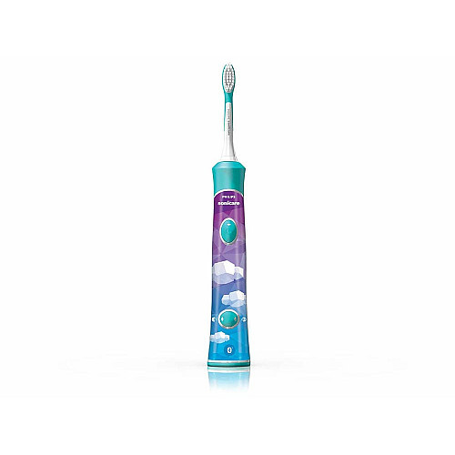 Щетка зубная электр. Philips, Sonicare For Kids, для детей, 62т. колив/мин, насадок-2, Bluetooth, голубой