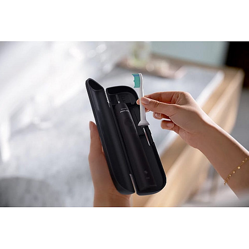 Щетка зубная электр. Philips, Sonicare Gemini 3100, 31т. колив/мин, насадок-1, футляр, черный