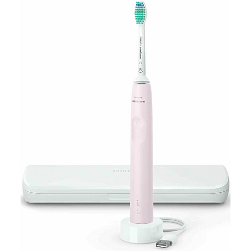 Щетка зубная электр. Philips, Sonicare Gemini 3100, 31т. колив/мин, насадок-1, футляр, розовый