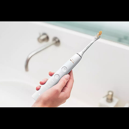 Щітка зубна електр. Philips, Sonicare DiamondClean 9000 Series, 62т. колив/хв, насадок-1, футляр, Bluetooth, білий