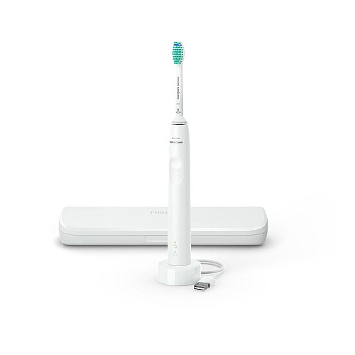 Щетка зубная электр. Philips, Sonicare Gemini 3100, 31т. колив/мин, насадок-1, футляр, белый