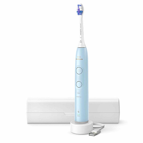 Щетка зубная электр. Philips, Sonicare 6100 Series, 62т. колив/мин, насадок-1, футляр, голубой