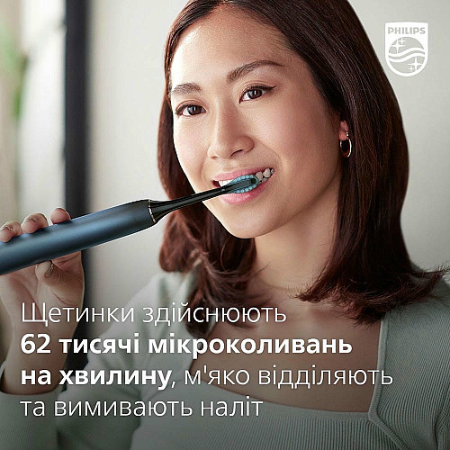 Щетка зубная электр. Philips, Sonicare DiamondClean 9000 Series, 62т. кол/мин, насадок-1, футляр, Bluetooth, черный