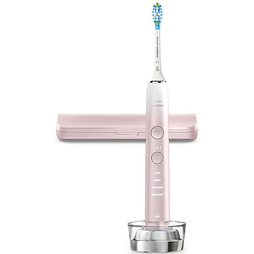 Щетка зубная электр. Philips, Sonicare DiamondClean Prestige 9900, 62т. колл/мин, насадок-1, SenseIQ, зарядный чехол, розовый