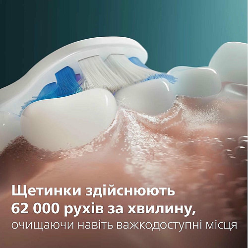 Щетка зубная электр. Philips, Sonicare 6100 Series, 62т. колив/мин, насадок-1, футляр, голубой