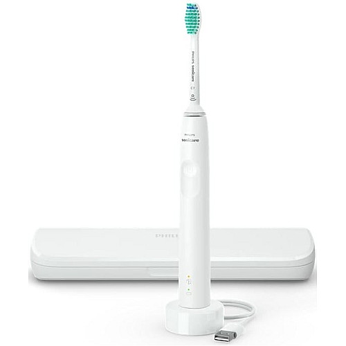 Щетка зубная электр. Philips, Sonicare Gemini 3100, 31т. колив/мин, насадок-1, футляр, белый
