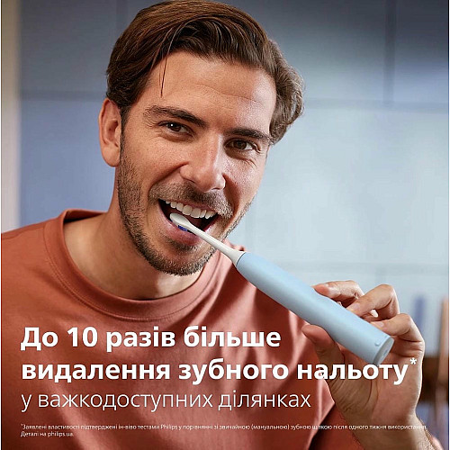 Щітка зубна електр. Philips, Sonicare 6100 Series, 62т. колив/хв, насадок-1, блакитний