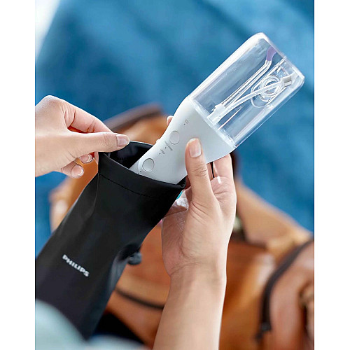Ирригатор Philips портативный Sonicare Cordless Power Flosser 3000, чаша 250 мл, чехол, 2 насадки, белый