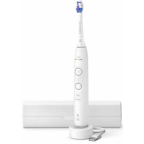 Щетка зубная электр. Philips, Sonicare 6100 Series, 62т. колив/мин, насадок-1, футляр, белый