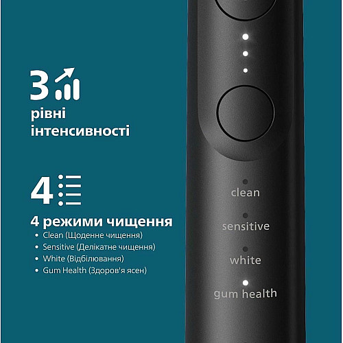 Щетка зубная электр. Philips, Sonicare 7100 Series, 62т. колив/мин, насадок-1, футляр, черный