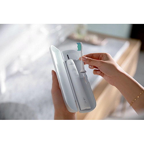 Щетка зубная электр. Philips, Sonicare Gemini 3100, 31т. колив/мин, насадок-1, футляр, белый