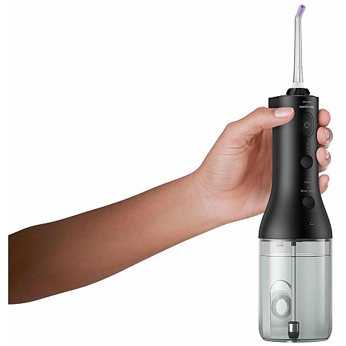 Ирригатор Philips портативный Sonicare Cordless Power Flosser 3000, чаша 250 мл, чехол, 2 насадки, черный