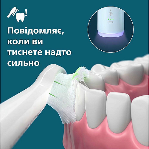 Щетка зубная электр. Philips, Sonicare 6100 Series, 62т. колив/мин, насадок-1, футляр, голубой