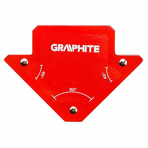 Угольник сварочный GRAPHITE 56H901 магнитный 82x120x13мм макс.грузоподъемность угол 45/90° 11.4кг