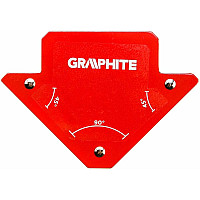 Угольник сварочный GRAPHITE 56H901 магнитный 82x120x13мм макс.грузоподъемность угол 45/90° 11.4кг