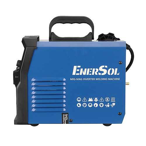 Сварочный инверторный полуавтомат EnerSol EWM-140AMDS (проволока до 1мм + электрод до 4мм) 20-140А 6.1кВт 160-260В 7кг